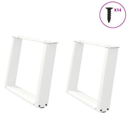 Tafelpoten U-vormig 70x43 cm staal wit 2 stuks