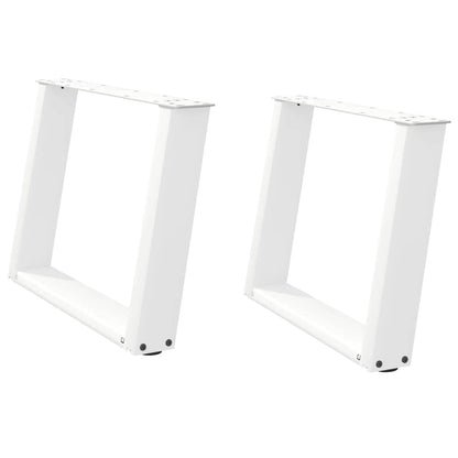 Salontafelpoten 2 st U-vormig 70x(42-43) cm staal wit