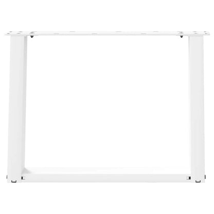 Salontafelpoten 2 st U-vormig 70x(42-43) cm staal wit