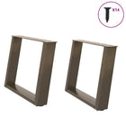 Tafelpoten U-vormig 2 stuks 70x42 cm staal bruin