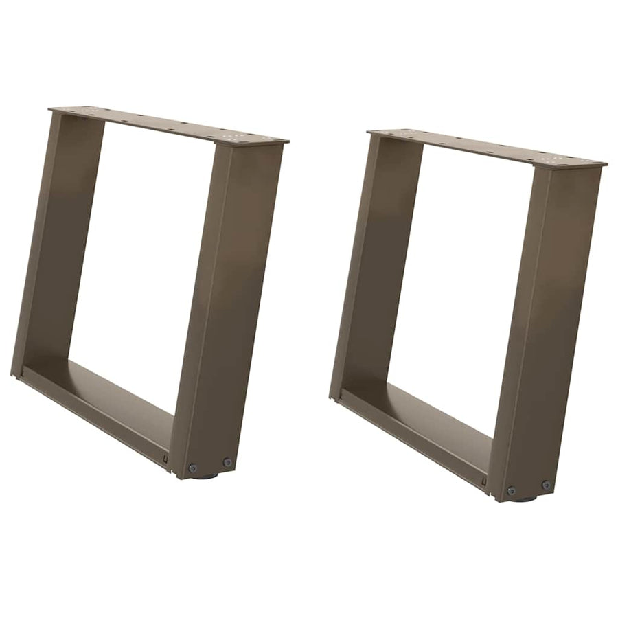 Salontafelpoten 2 st U-vormig 70x(42-43) cm staal naturel