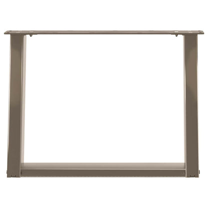 Salontafelpoten 2 st U-vormig 70x(42-43) cm staal naturel