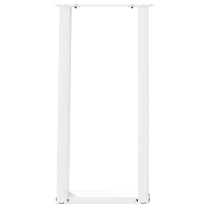 Console tafelpoten 2 st U-vormig 28x(72-73) cm staal wit