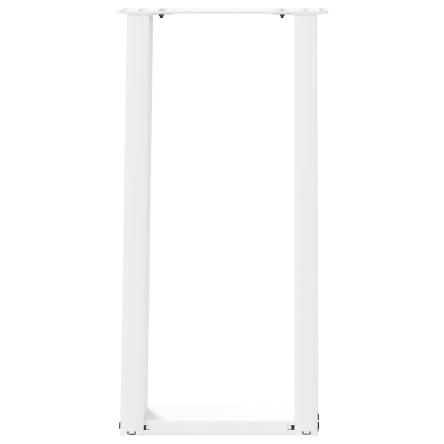 Console tafelpoten 2 st U-vormig 28x(72-73) cm staal wit