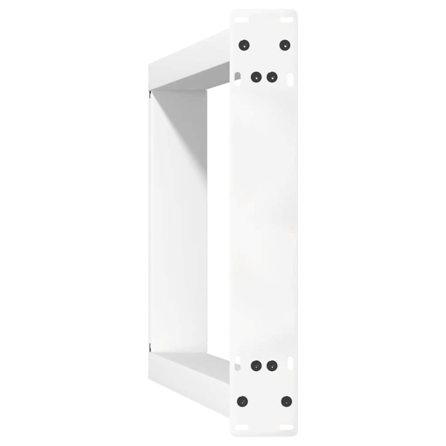 Console tafelpoten 2 st U-vormig 28x(72-73) cm staal wit