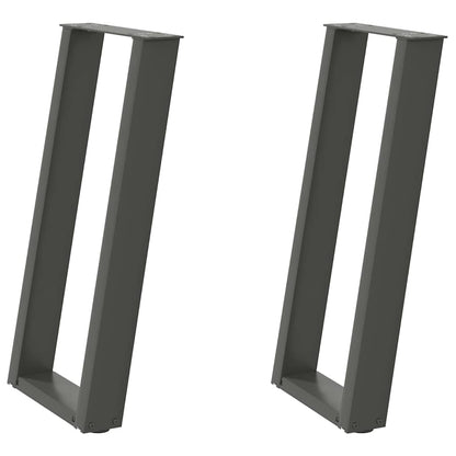 Console tafelpoten 2st U-vormig 28x(72-73)cm staal antraciet