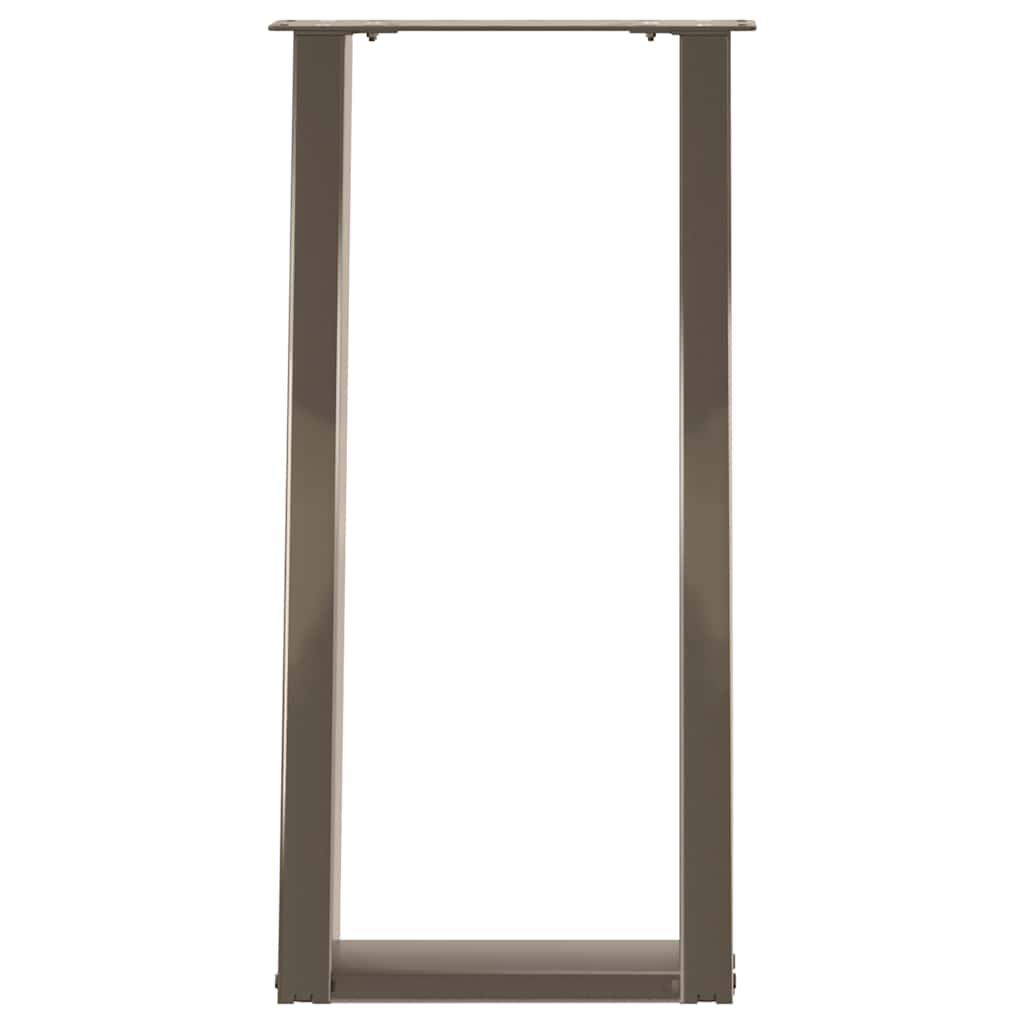 Console Tafelpoten 2St U-Vormig 28X(72-73)Cm Staal Naturel 28 x (72-73) cm