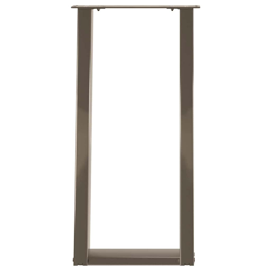 Console Tafelpoten 2St U-Vormig 28X(72-73)Cm Staal Naturel 28 x (72-73) cm