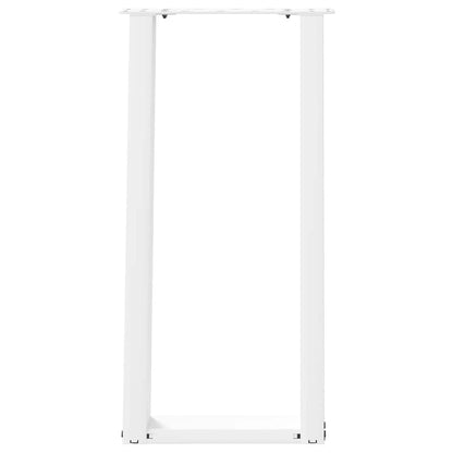 Console tafelpoten 2 st U-vormig 38x(72-73) cm staal wit