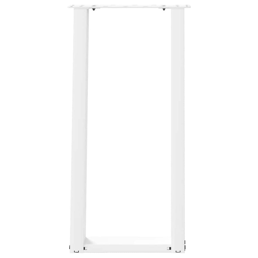 Console tafelpoten 2 st U-vormig 38x(72-73) cm staal wit