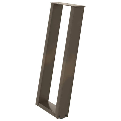 Console Tafelpoten 2St U-Vormig 38X(72-73)Cm Staal 38 x (72-73) cm Naturel
