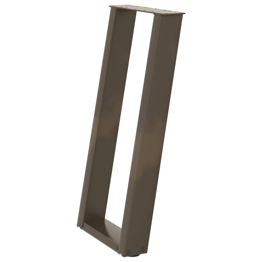 Console Tafelpoten 2St U-Vormig 38X(72-73)Cm Staal 38 x (72-73) cm Naturel