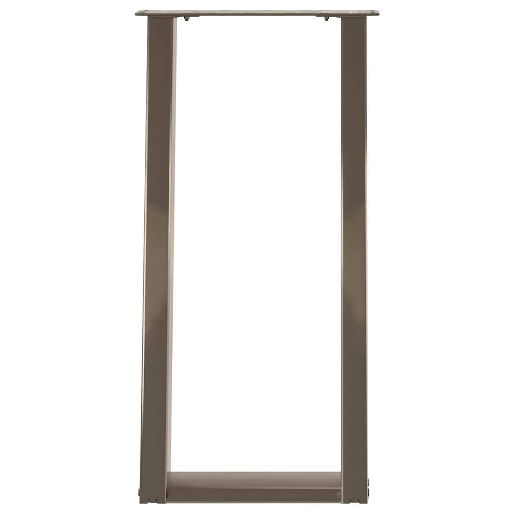 Console Tafelpoten 2St U-Vormig 38X(72-73)Cm Staal 38 x (72-73) cm Naturel