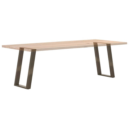 Eettafelpoten 2 St U-Vormig Staal Naturel 50 x (72-73) cm