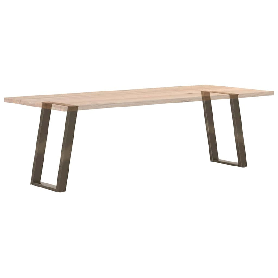 Eettafelpoten 2 St U-Vormig Staal Naturel 50 x (72-73) cm