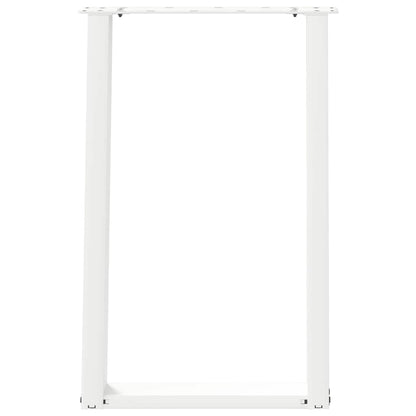 Eettafelpoten 2 St U-Vormig Staal Wit 60 x (72-73) cm