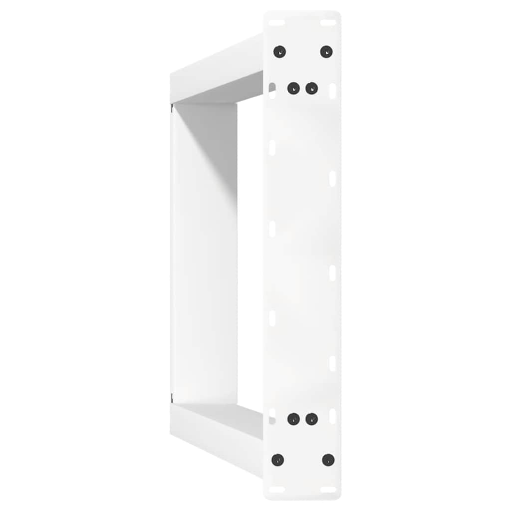 Eettafelpoten 2 St U-Vormig Staal Wit 60 x (72-73) cm