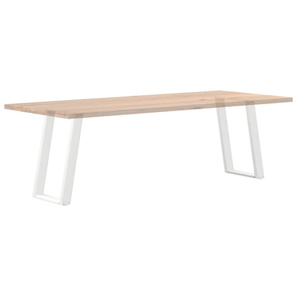Eettafelpoten 2 St U-Vormig Staal Wit 60 x (72-73) cm