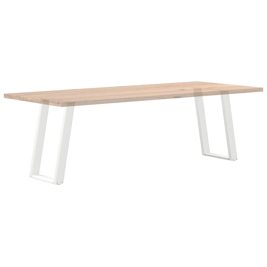 Eettafelpoten 2 St U-Vormig Staal Wit 60 x (72-73) cm