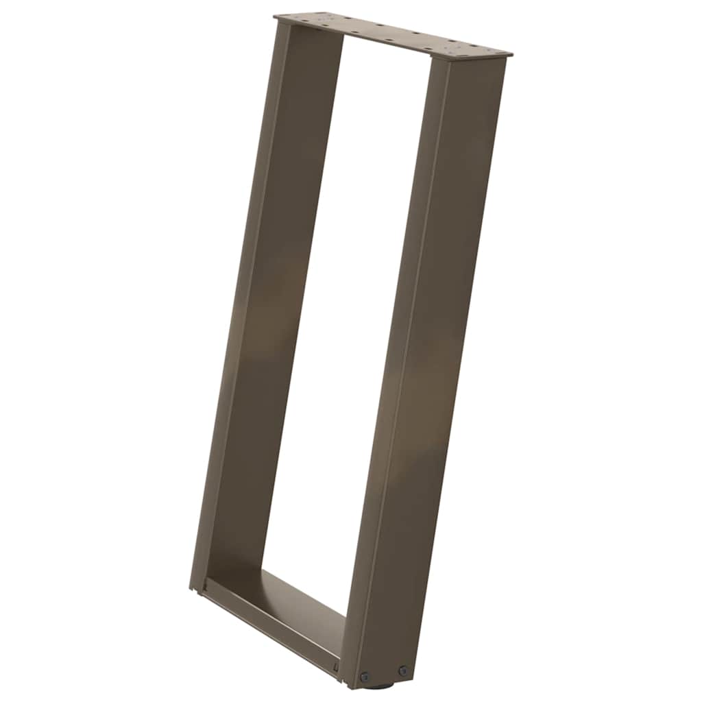 Eettafelpoten 2 St U-Vormig Staal 60 x (72-73) cm Naturel