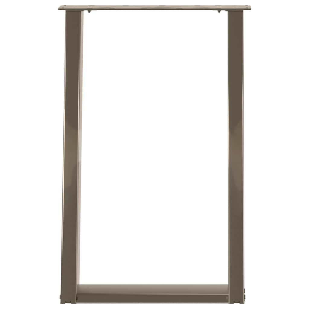 Eettafelpoten 2 St U-Vormig Staal 60 x (72-73) cm Naturel
