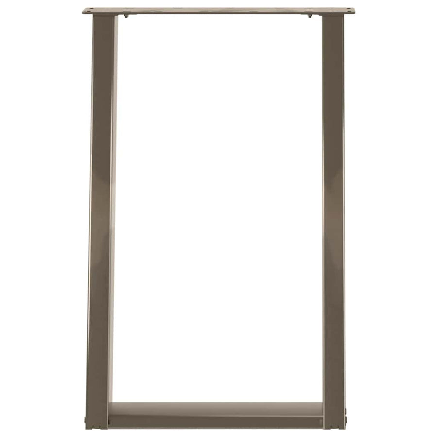 Eettafelpoten 2 St U-Vormig Staal 60 x (72-73) cm Naturel