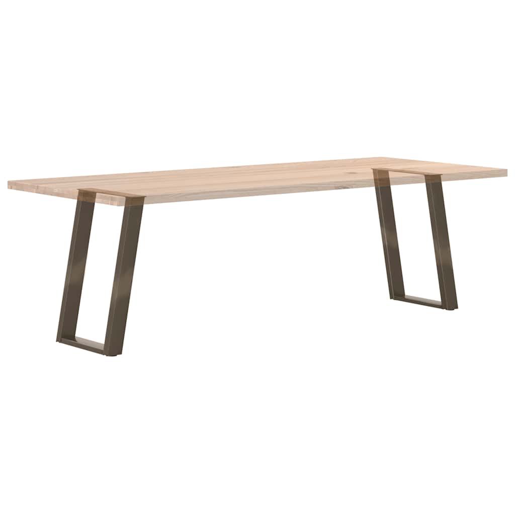 Eettafelpoten 2 St U-Vormig Staal 60 x (72-73) cm Naturel