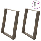 Dining table legs 2 pcs U-shaped 70x(72-73) cm natural steel