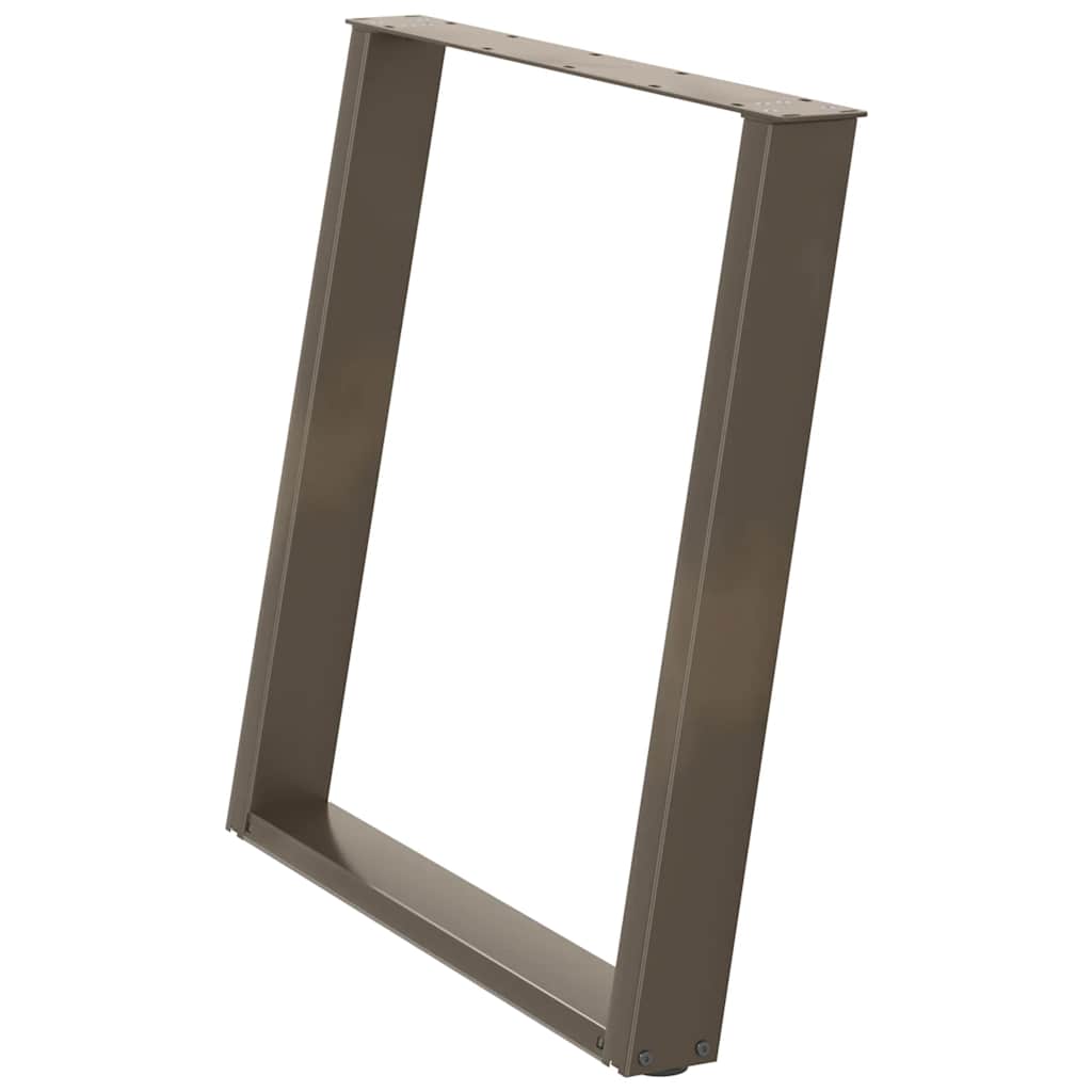 Eettafelpoten 2 St U-Vormig Staal 70 x (72-73) cm Naturel