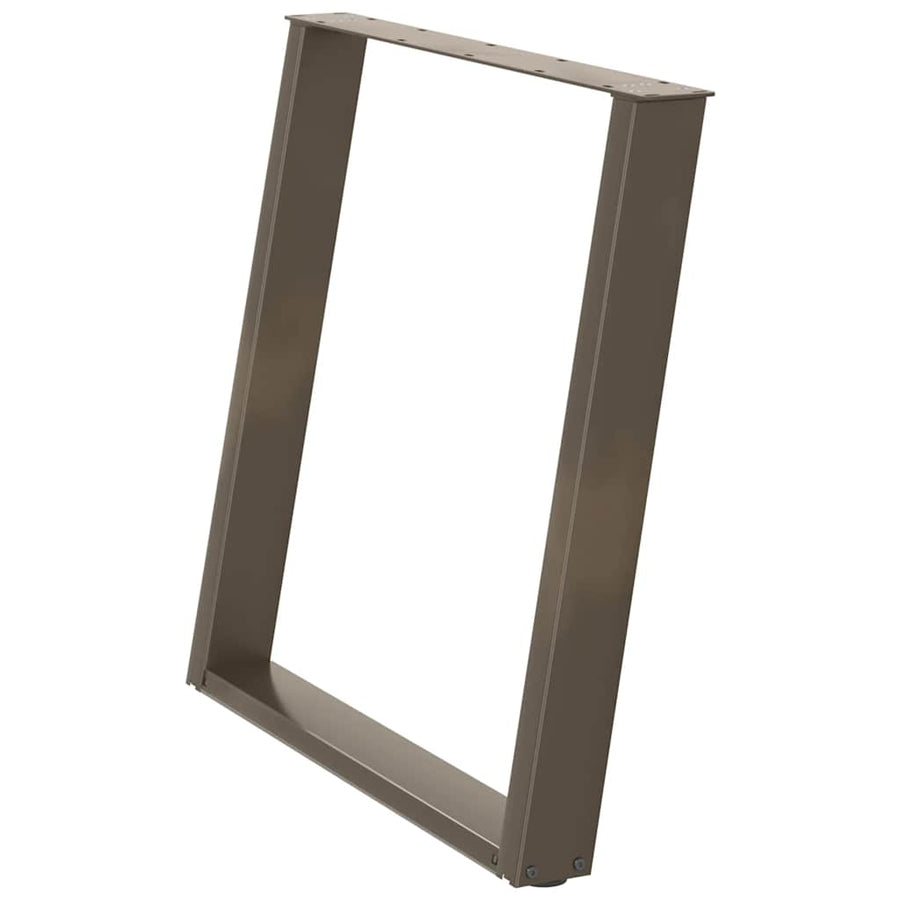 Eettafelpoten 2 St U-Vormig Staal 70 x (72-73) cm Naturel