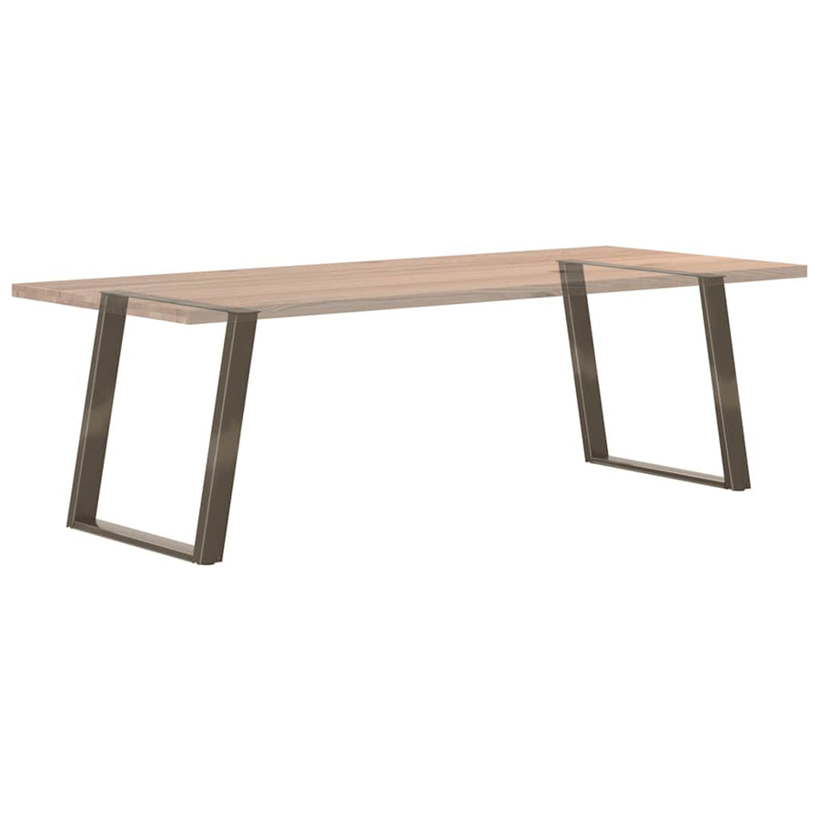 Eettafelpoten 2 St U-Vormig Staal 70 x (72-73) cm Naturel