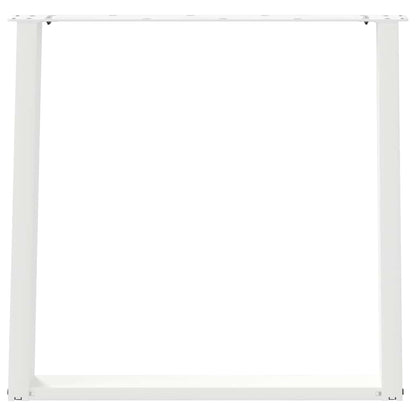 Eettafelpoten 2 st U-vormig 80x(72-73) cm staal wit