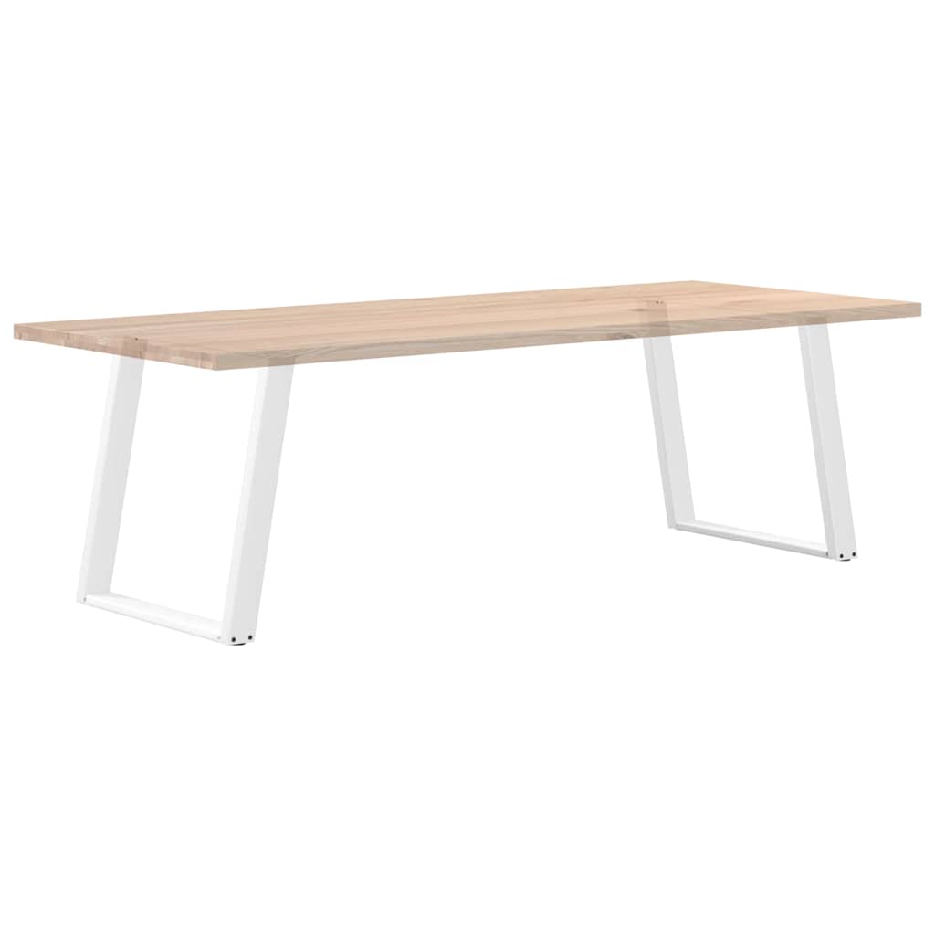 Eettafelpoten 2 st U-vormig 80x(72-73) cm staal wit