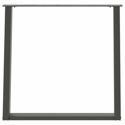 Eettafelpoten 2 st U-vormig 80x(72-73) cm staal antraciet