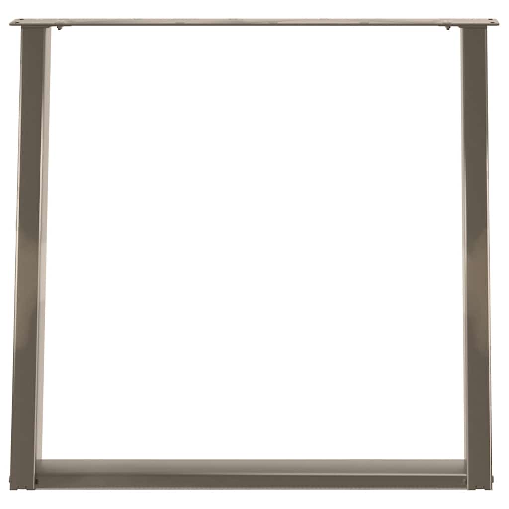 Eettafelpoten 2 St U-Vormig Staal 80 x (72-73) cm Naturel