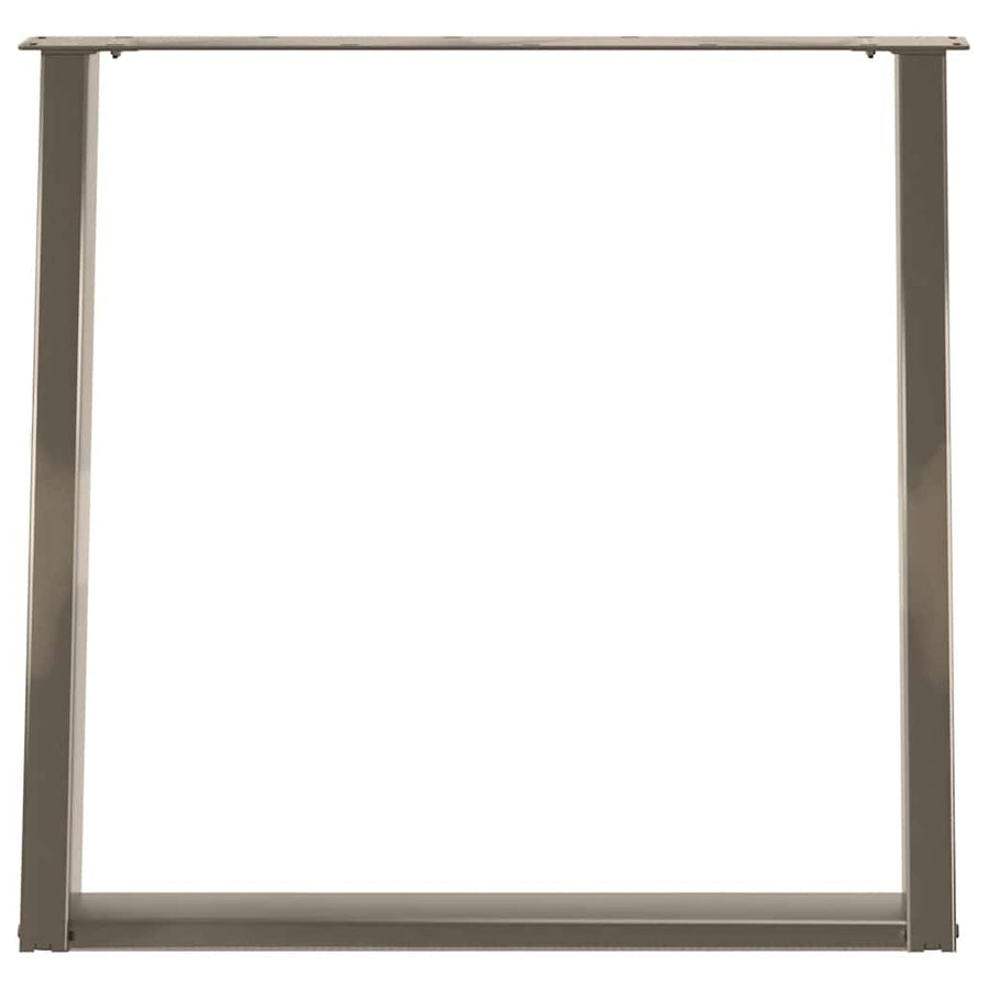Eettafelpoten 2 St U-Vormig Staal 80 x (72-73) cm Naturel