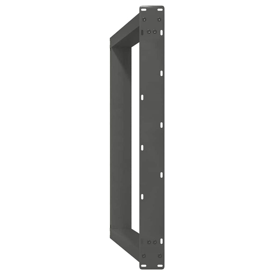 Eettafelpoten 2 st U-vormig 90x(72-73) cm staal antraciet