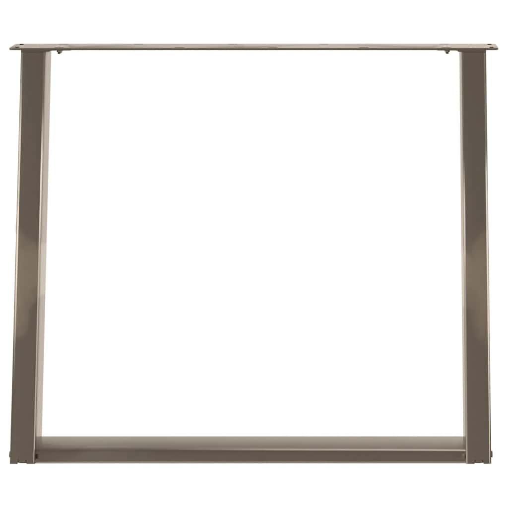 Eettafelpoten 2 St U-Vormig Staal 90 x (72-73) cm Naturel