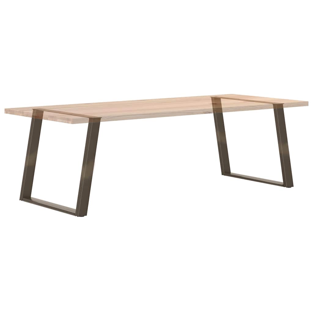 Eettafelpoten 2 St U-Vormig Staal 90 x (72-73) cm Naturel