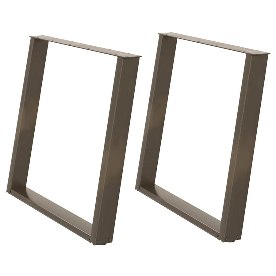 Eettafelpoten 2 St U-Vormig Staal 100 x (72-73) cm Naturel