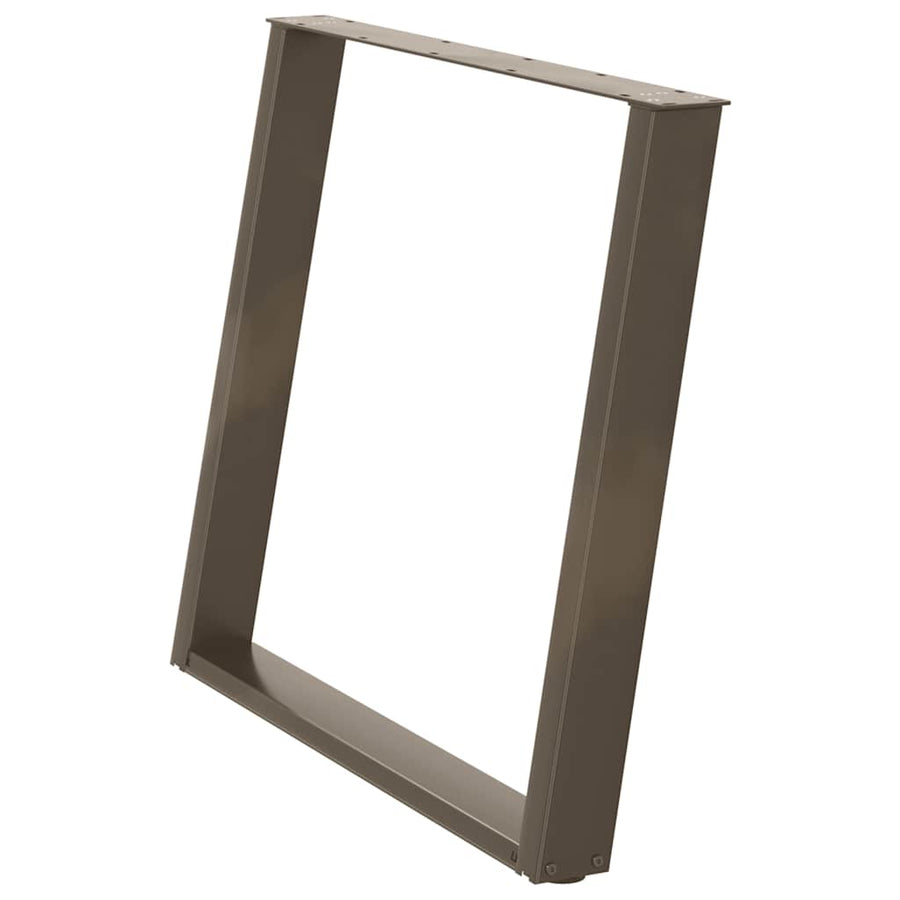 Eettafelpoten 2 St U-Vormig Staal 100 x (72-73) cm Naturel