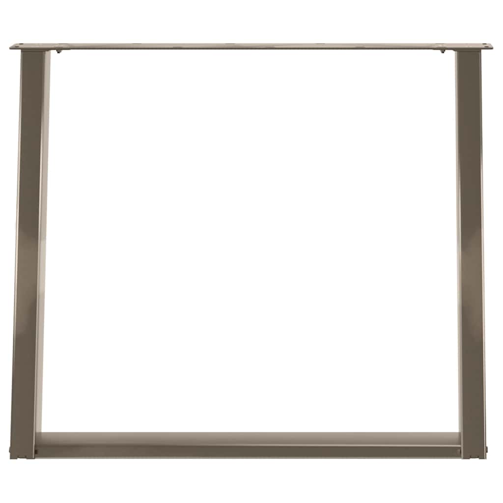 Eettafelpoten 2 St U-Vormig Staal 100 x (72-73) cm Naturel