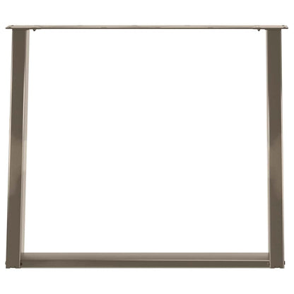 Eettafelpoten 2 St U-Vormig Staal 100 x (72-73) cm Naturel