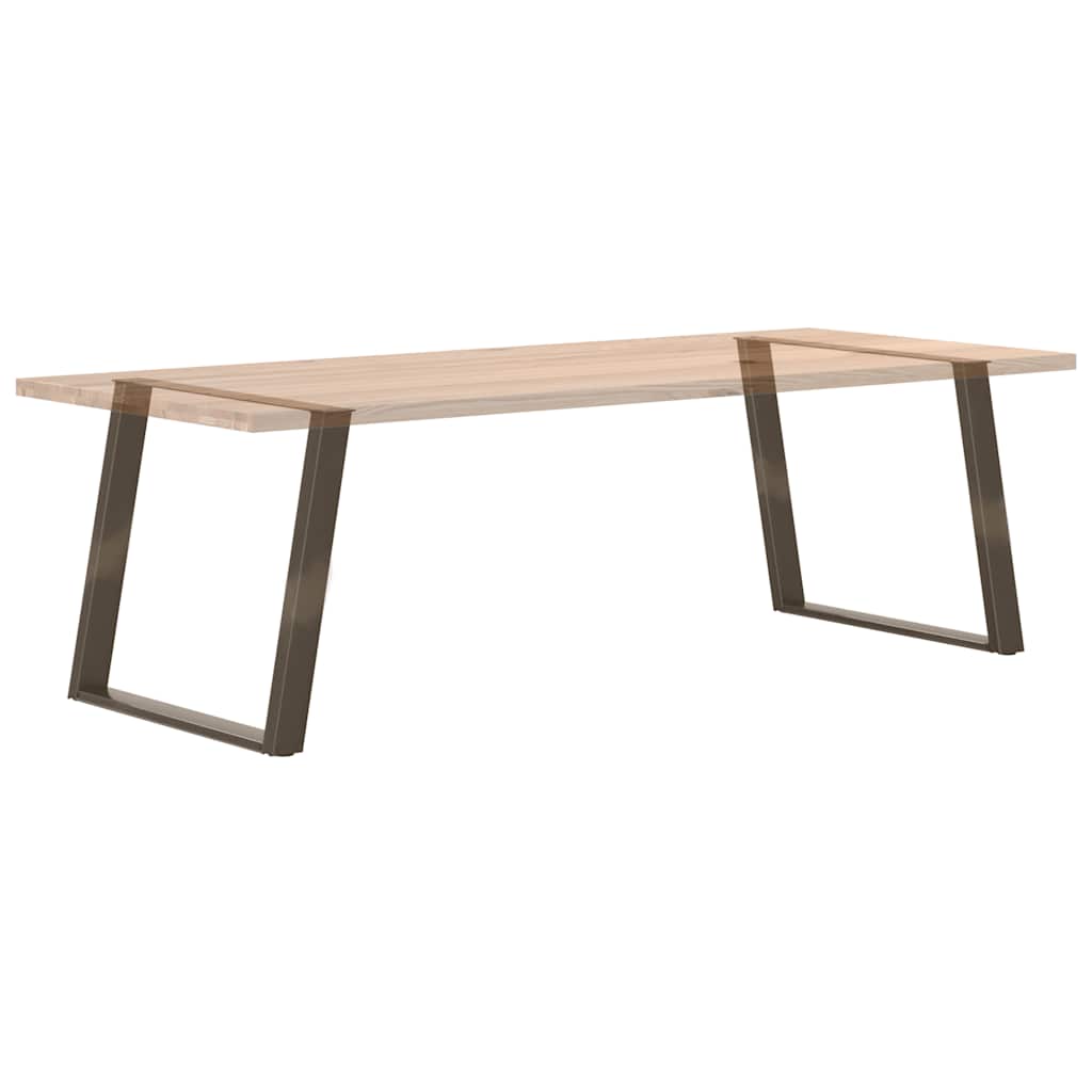 Eettafelpoten 2 St U-Vormig Staal 100 x (72-73) cm Naturel