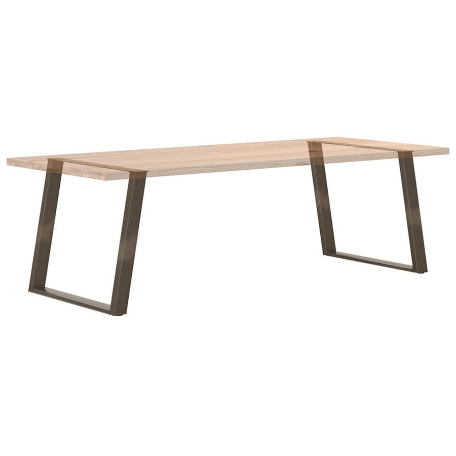 Eettafelpoten 2 St U-Vormig Staal 100 x (72-73) cm Naturel