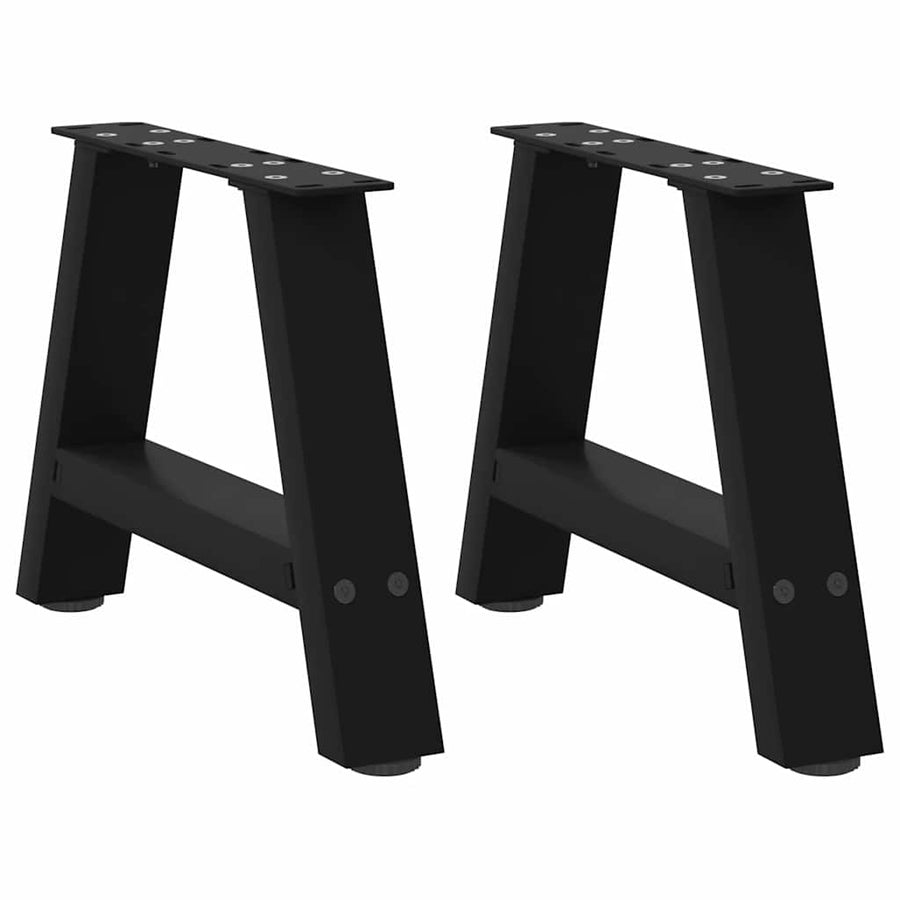 Salontafelpoten 2 st A-vormig 30x(30-31) cm staal zwart
