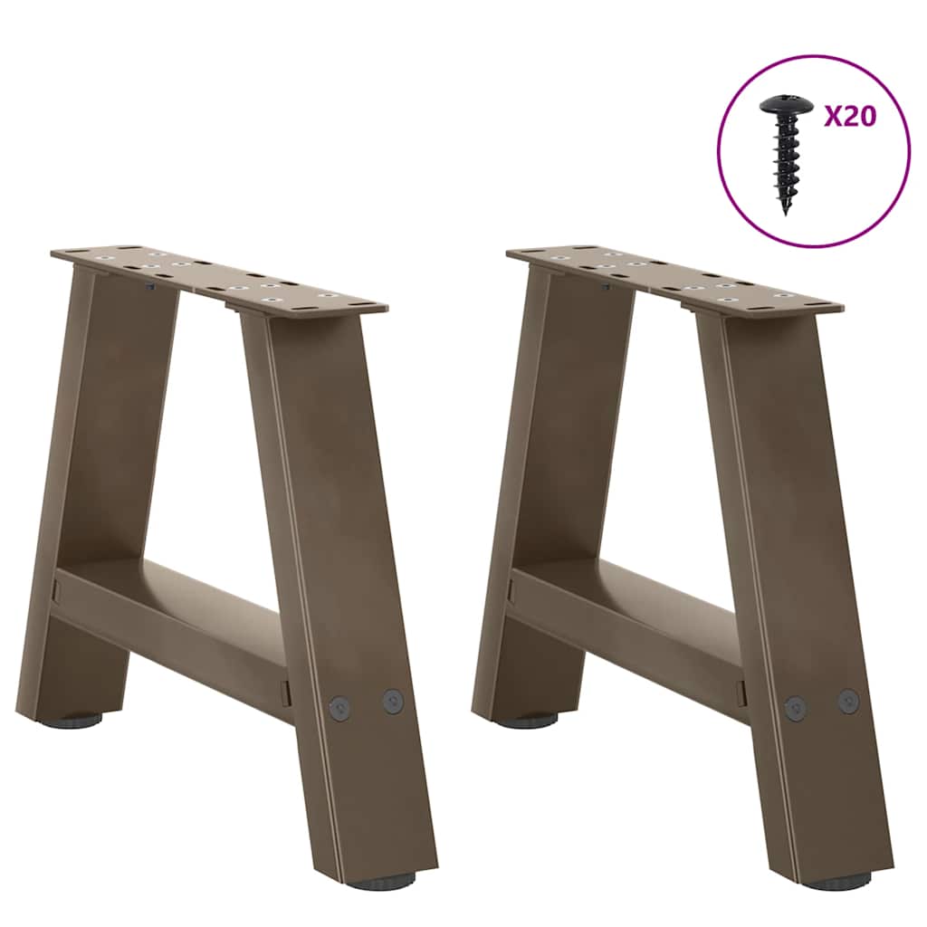Salontafelpoten 2 St A-Vormig Staal 40 x (30-31) cm Naturel