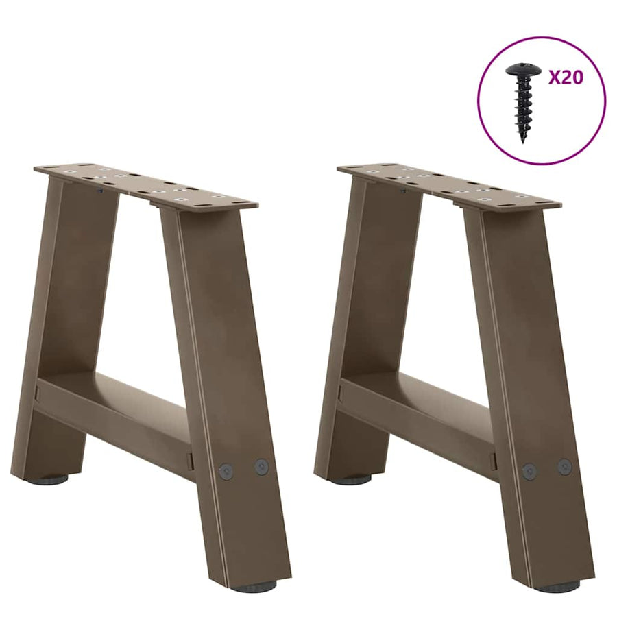 Salontafelpoten 2 St A-Vormig Staal 40 x (30-31) cm Naturel