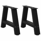 Coffee table legs 2 pcs A-shaped 50x(30-31) cm steel black