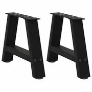 Salontafelpoten 2 st A-vormig 50x30 cm staal zwart